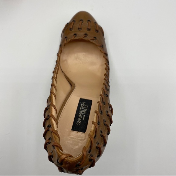 Giambattista Valli Paris Heels Leather Laced Trim - Picture 7 of 16